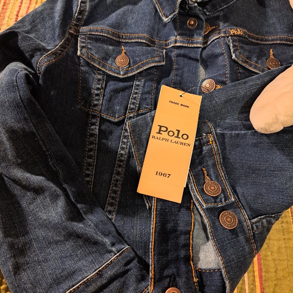 * POLO by RALPH LAUREN BLUE JEAN  JACKET *  (UNISEX ) Girls / Boys SIZE 6